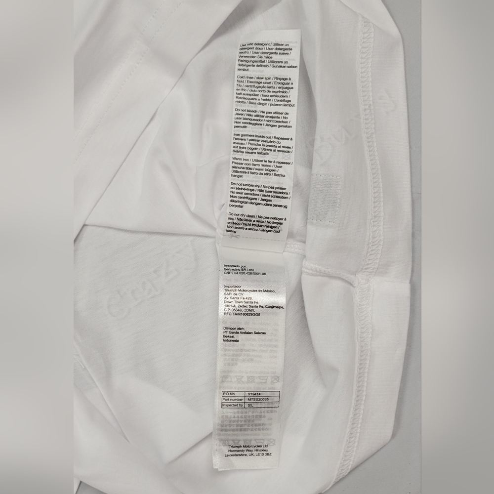 Triumph Cartmel Classic White Motorcycle Tee Shirt 100% Cotton, M/L/2XL/3XL - Picture 5 of 6